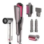 Shark FlexFusion HD651S Ceramic Air Styler & Hair Straightener – Metallic Mist