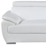 Sterling Leather Sofa – White - Image 3