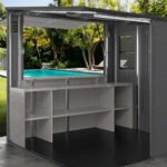Suncast 8 ft. x 7 ft. Cabana Entertainment Resin Shed with Floor - Image 3