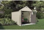 Suncast 8×10 Ft. Outdoor Storage Shed – Large Resin Outdoor Shed with Floor Included, Lockable Double Doors & Skylights. 547 Cu Ft Tremont Garden Resin Sheds for Lawn Tools, Riding Mowers, & Bikes - Image 2