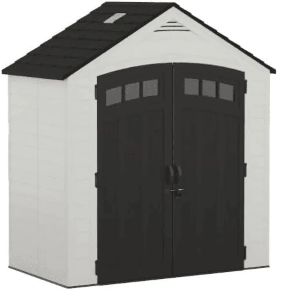 suncast-vista-7-ft-x-4-ft-resin-standard-modern-storage-shed-with-floor-kit-3916150.jpg Suncast Vista 7 ft. x 4 ft. Resin Standard Modern Storage Shed with Floor Kit - Image 1