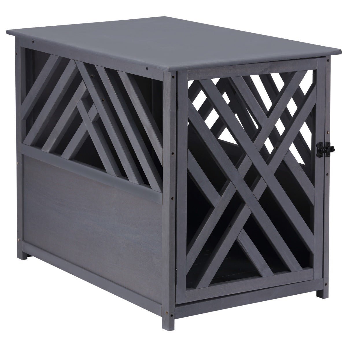 wood-dog-crate-small-dog-cage-furniture-style-dog-kennel-lattice-for-indoor-use-with-a-unique-slant-aesthetic-design-1169707.jpg Wood Dog Crate Small Dog Cage Furniture Style Dog Kennel Lattice for Indoor Use with a Unique Slant Aesthetic Design - Image 1