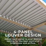 Yardistry 10×20 ft Natural Cedar Wooden Louvered Pergola - Image 5
